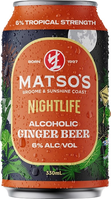 Matso's Nightlife Alcoholic Ginger Beer Cans 330mL