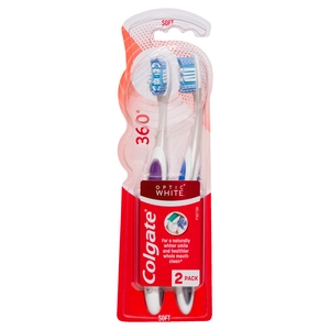 Colgate 360° Optic White Platinum Toothbrush Soft 2 Pack