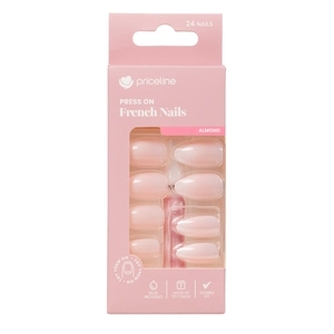 Priceline Almond Press On French Nails - Ombre Delight 1 Kit