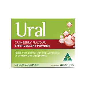 Ural Cranberry Flavour Effervescent Powder Sachets 28 Pack