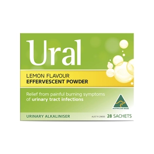 Ural Lemon Flavour Effervescent Powder 28 Sachets