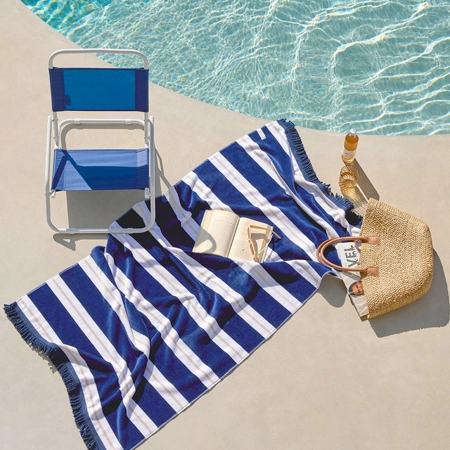 Aegean Stripe Beach Towel by Pillow Talk