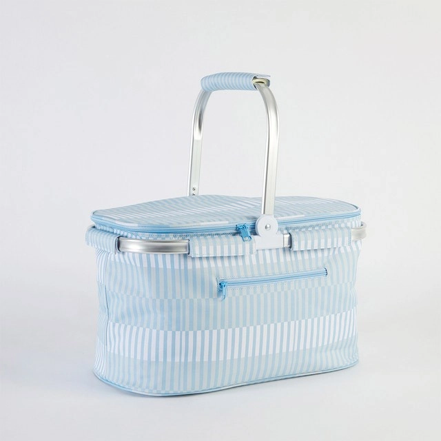 Amalfi Check Beach Basket by Pillow Talk