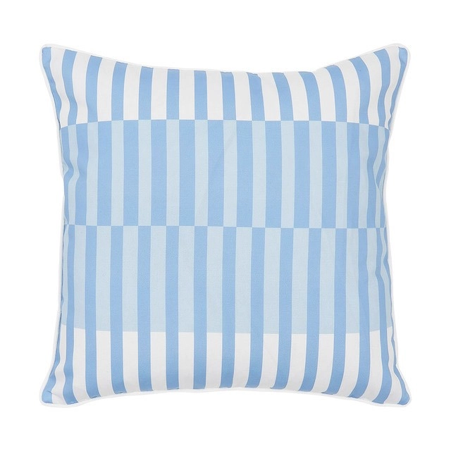 Amalfi Check Outdoor Square Cushion by Pillow Talk