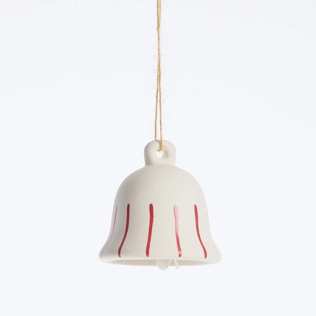 Aurora Ceramic Christmas Bell Hanging Decoration by Habitat