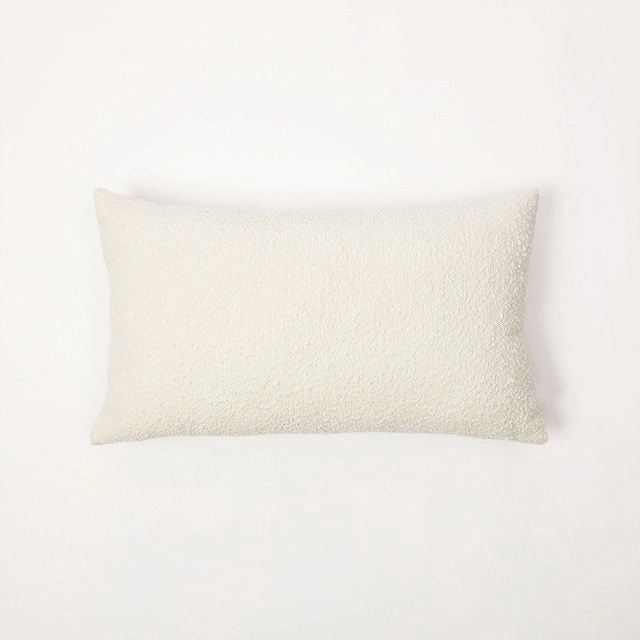 Ava Bouclé Oblong Cushion by M.U.S.E.