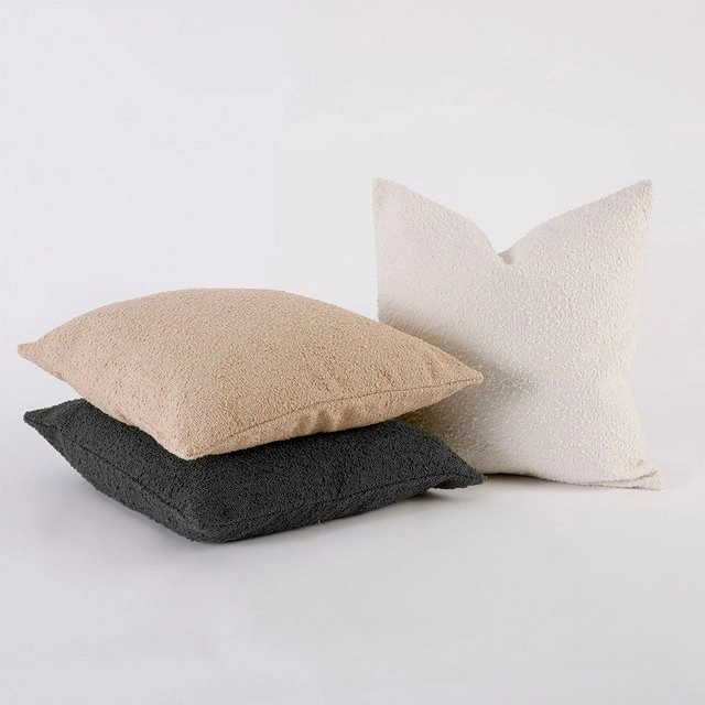 Ava Bouclé Square Cushion by M.U.S.E.