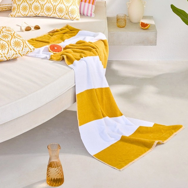 Bondi Wide Stripe Beach Towel by Pillow Talk