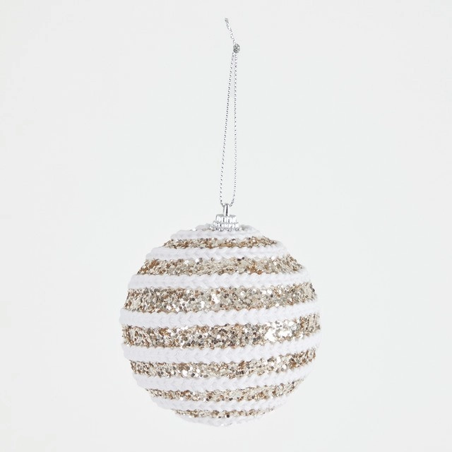 Christmas Lumi Striped Bauble by Habitat