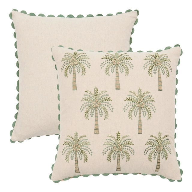 Coco Palm Square Cushion by M.U.S.E.