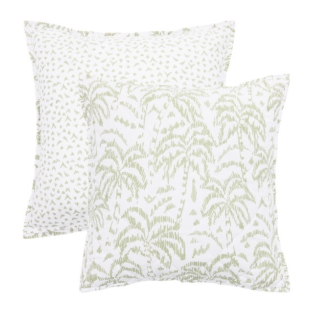 Ikat Palms European Pillowcase by Habitat