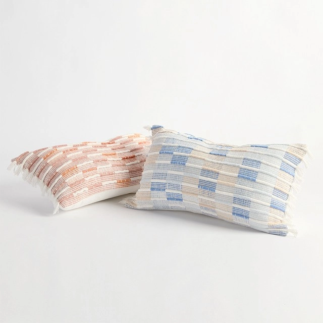 Nala Check Oblong Cushion by M.U.S.E.