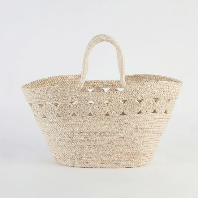 Tahiti Jute Beach Bag by Pillow Talk