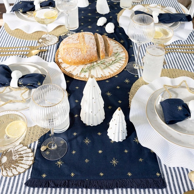 Twinkle Star Embroidered Table Runner by Habitat