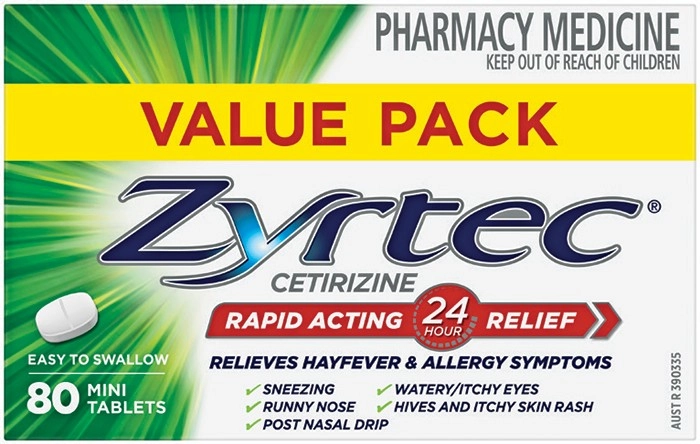 Zyrtec 80 Mini Tablets