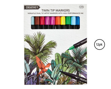 Twin Tip or Watercolour Brush Ink Markers