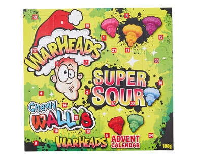 Warheads Super Sour Advent Calendar 108g 