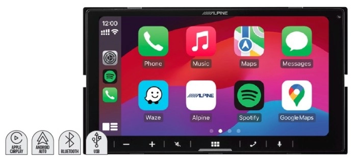 Alpine 7” Display with Apple Carplay & Android Auto Digital Media Receiver