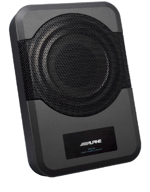 Alpine 8” Compact Hideaway Subwoofer with Built-In Amplifier