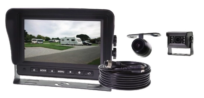 Gator 7” Dash Mount Reverse Monitor - Dual Cameras & Trailer Cable Kit