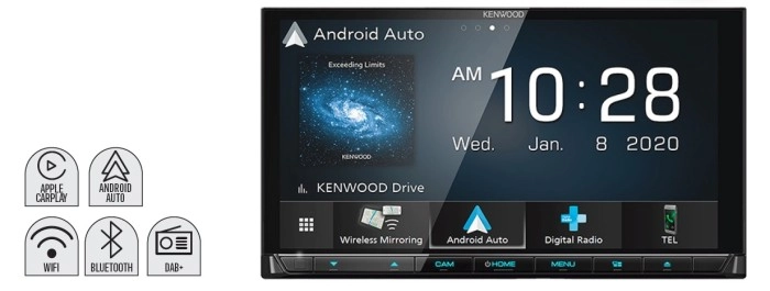 Kenwood 6.8” HD AV Head Unit Apple Carplay & Android Auto