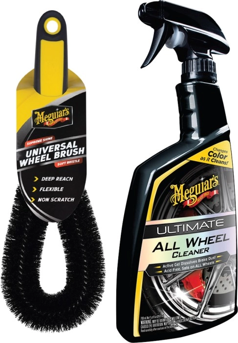 Meguiar’s Ultimate All Wheel Cleaner 710ml & Universal Wheel Brush