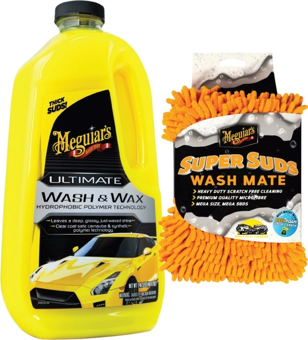 Meguiar’s Ultimate Wash & Wax 1.42L & Wax 1.42L & Super Suds Wash Mate