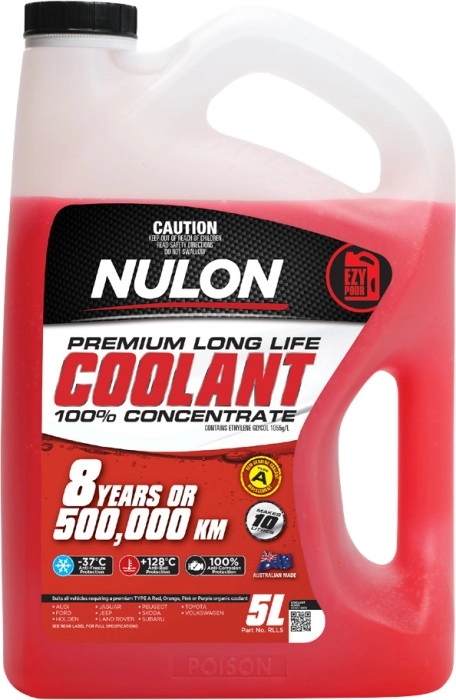 Nulon Red Premium Long Life Coolant 100% Concentrate 5L