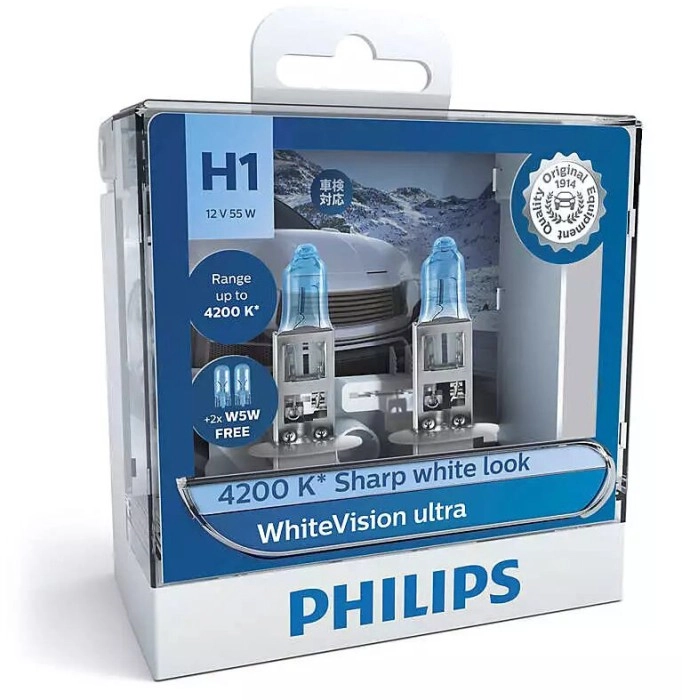 Philips White Vision Ultra Headlight Globes