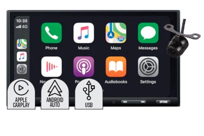 Sony 6.95” AV Head Unit W/ Apple Carplay & Android Auto + Dual USB & Reverse Camera