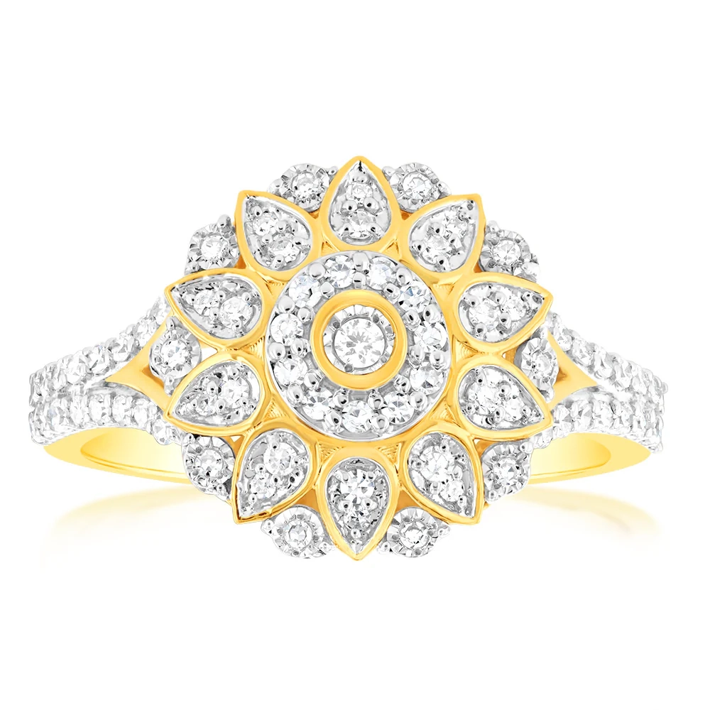 1/ 2 Carat Luminesce Lab Grown Diamond Ring In 9ct Yellow Gold – Shiels Jewellers