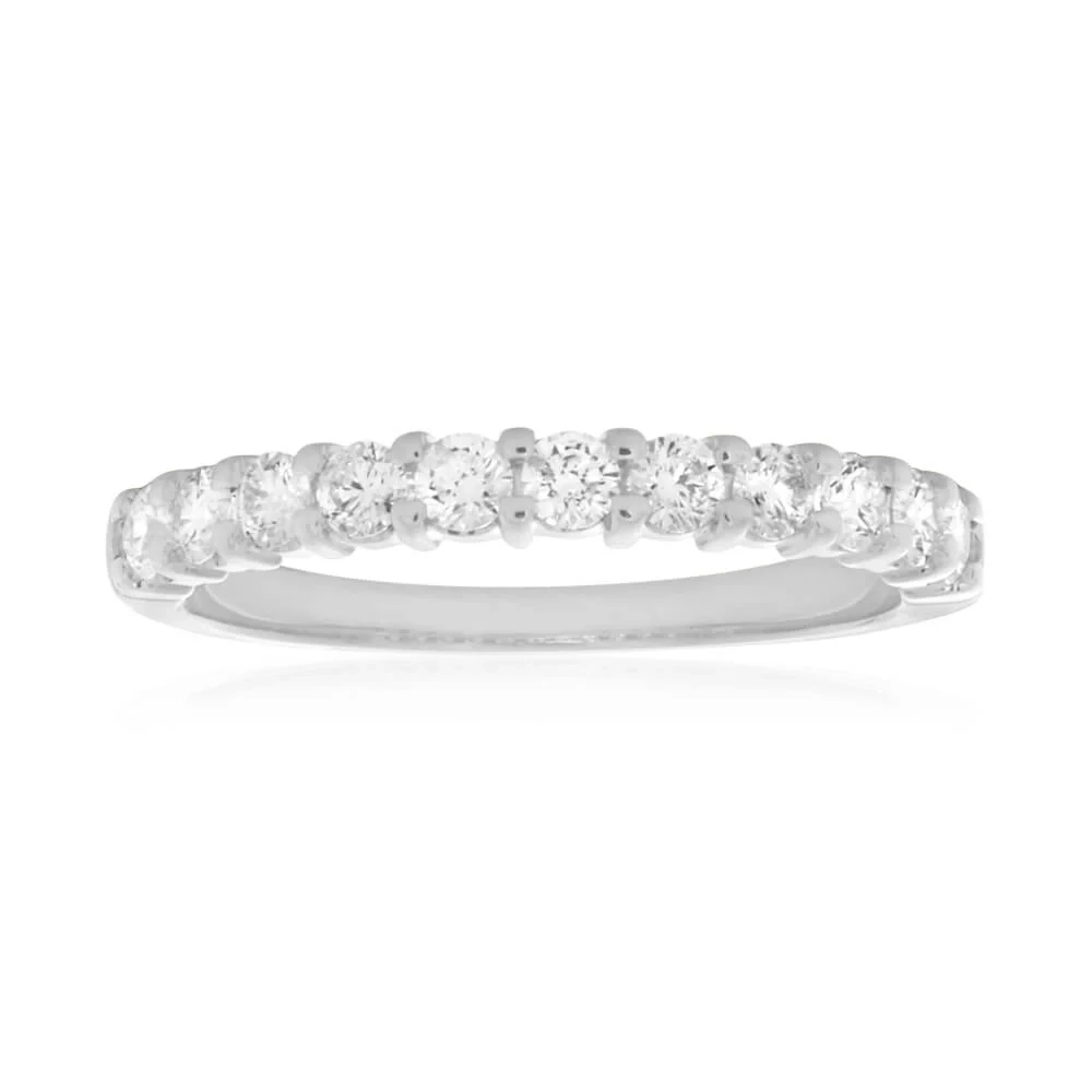 18ct White Gold Ring With 1/2 Carat Diamonds – Shiels Jewellers