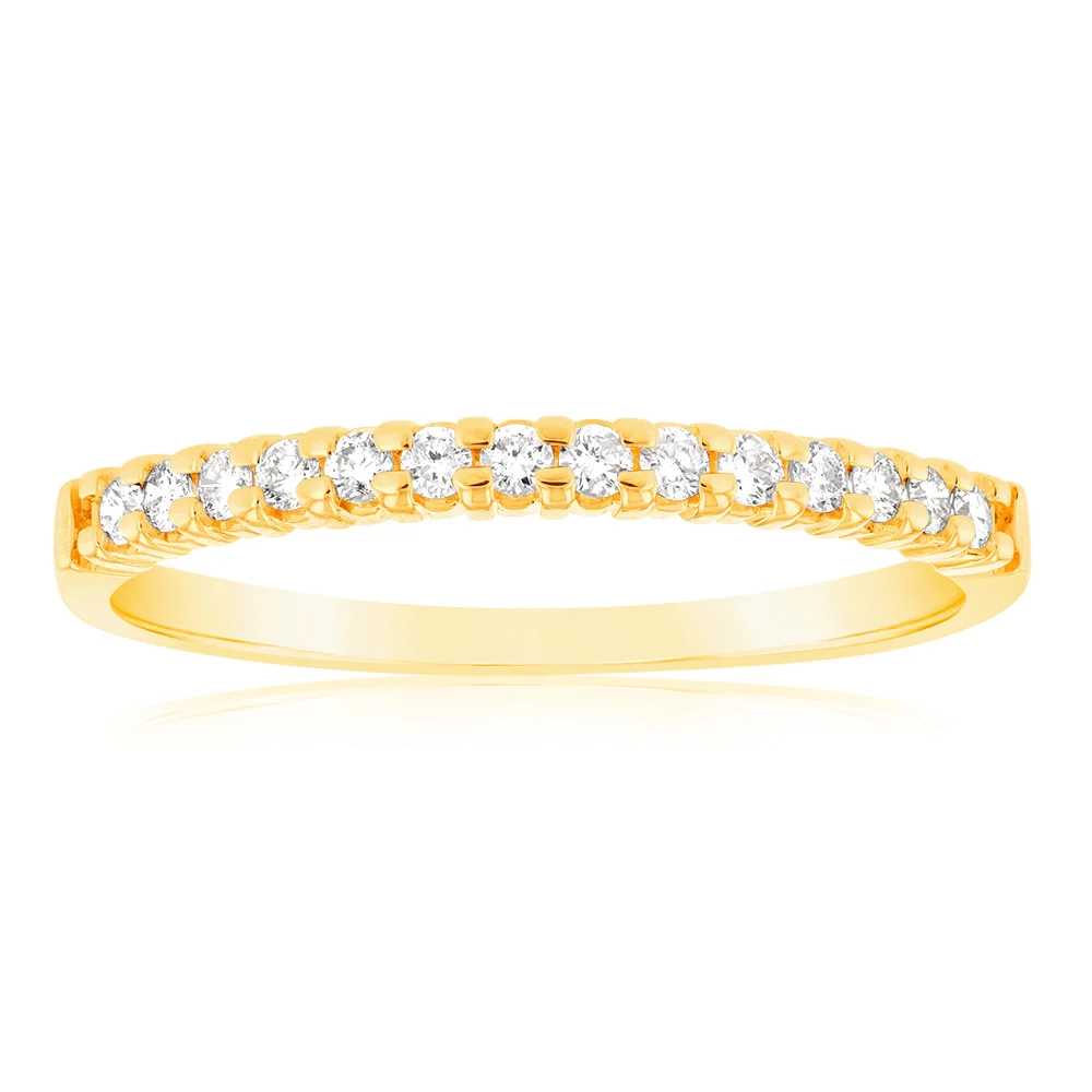 18ct Yellow Gold Ring With 0.15 Carats Of Diamonds – Shiels Jewellers