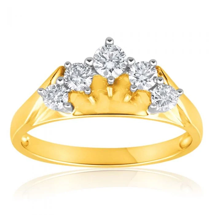 18ct Yellow Gold Ring With 0.45 Carat Of Diamonds – Shiels Jewellers