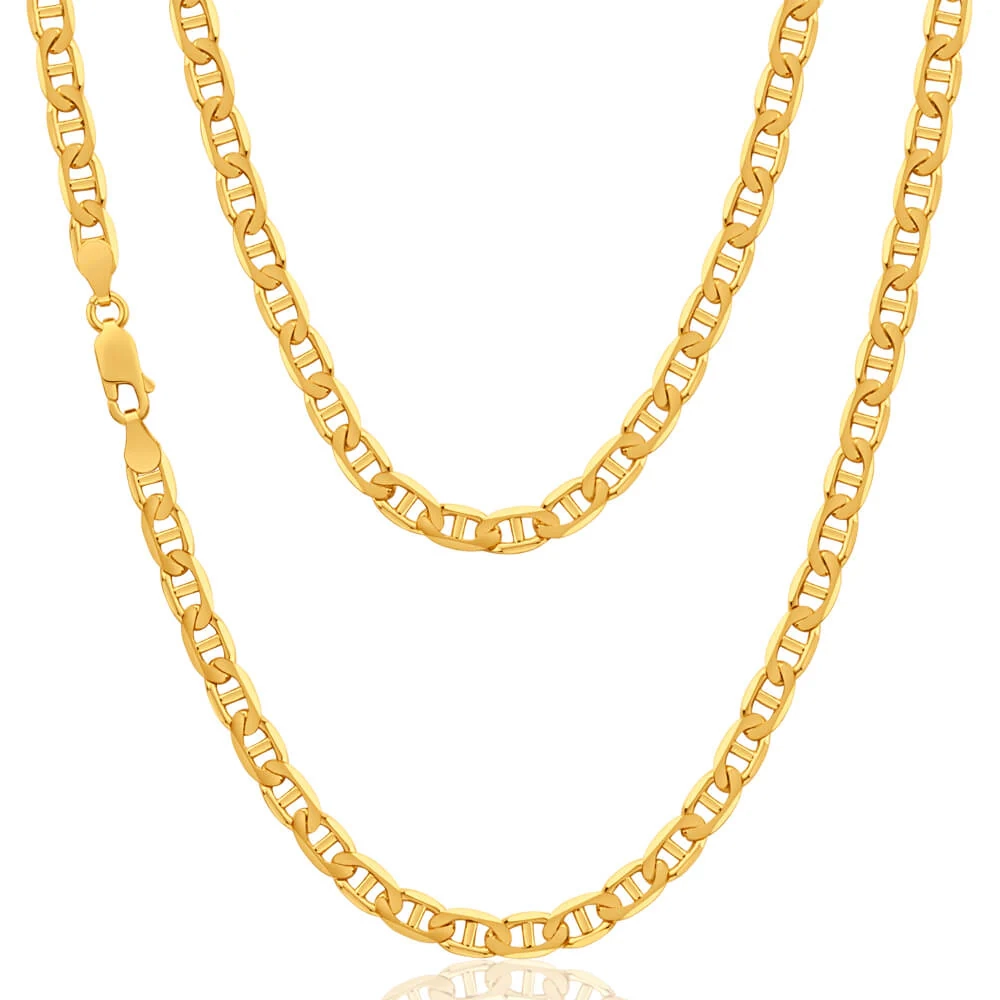 9ct Alluring Yellow Gold 55cm Anchor Chain – Shiels Jewellers