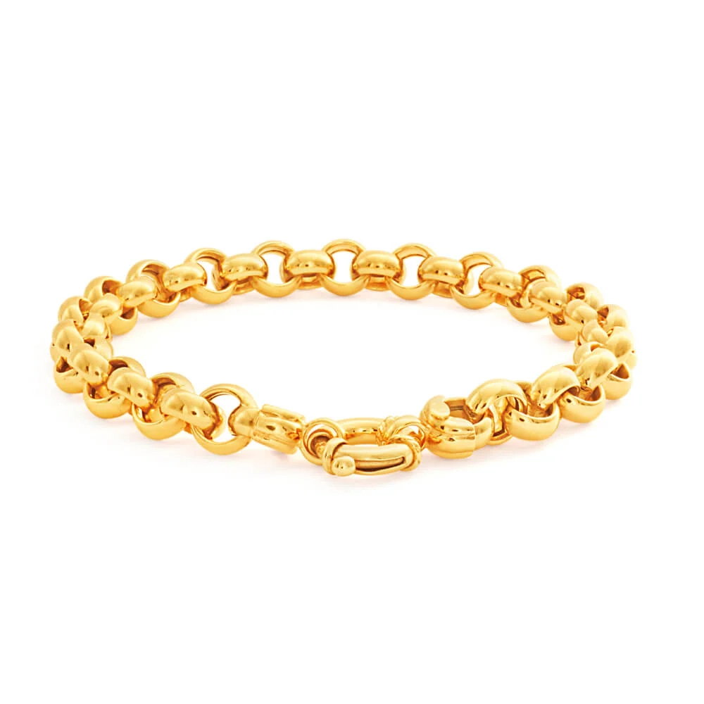 9ct Charming Yellow Gold Silver Filled Belcher Bracelet – Shiels Jewellers