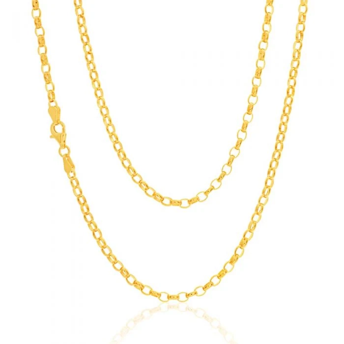 9ct Charming Yellow Solid Gold Belcher Chain – Shiels Jewellers