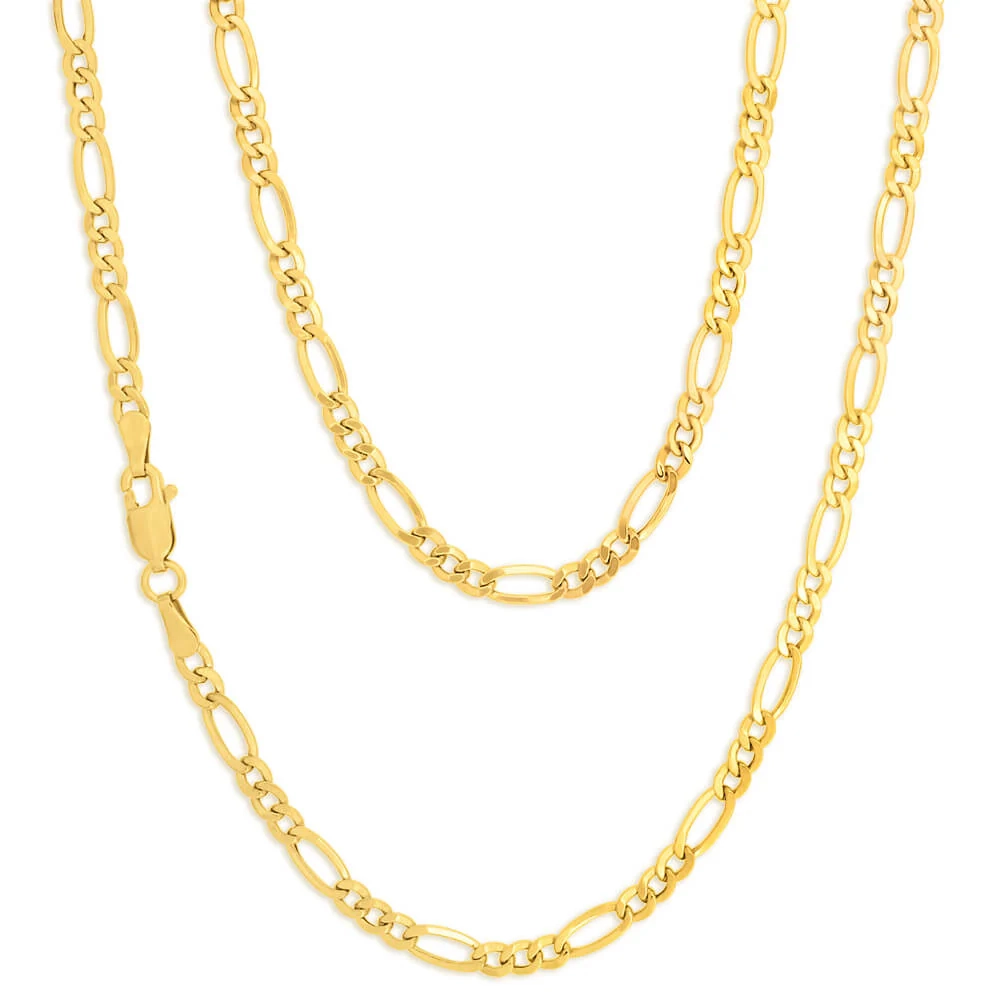 9ct Dazzling Yellow Gold Figaro Chain – Shiels Jewellers