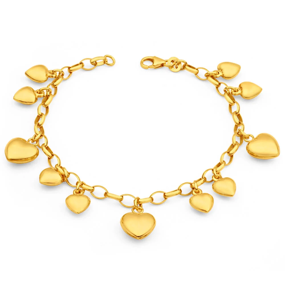 9ct Dazzling Yellow Gold Silver Filled Belcher Bracelet – Shiels Jewellers