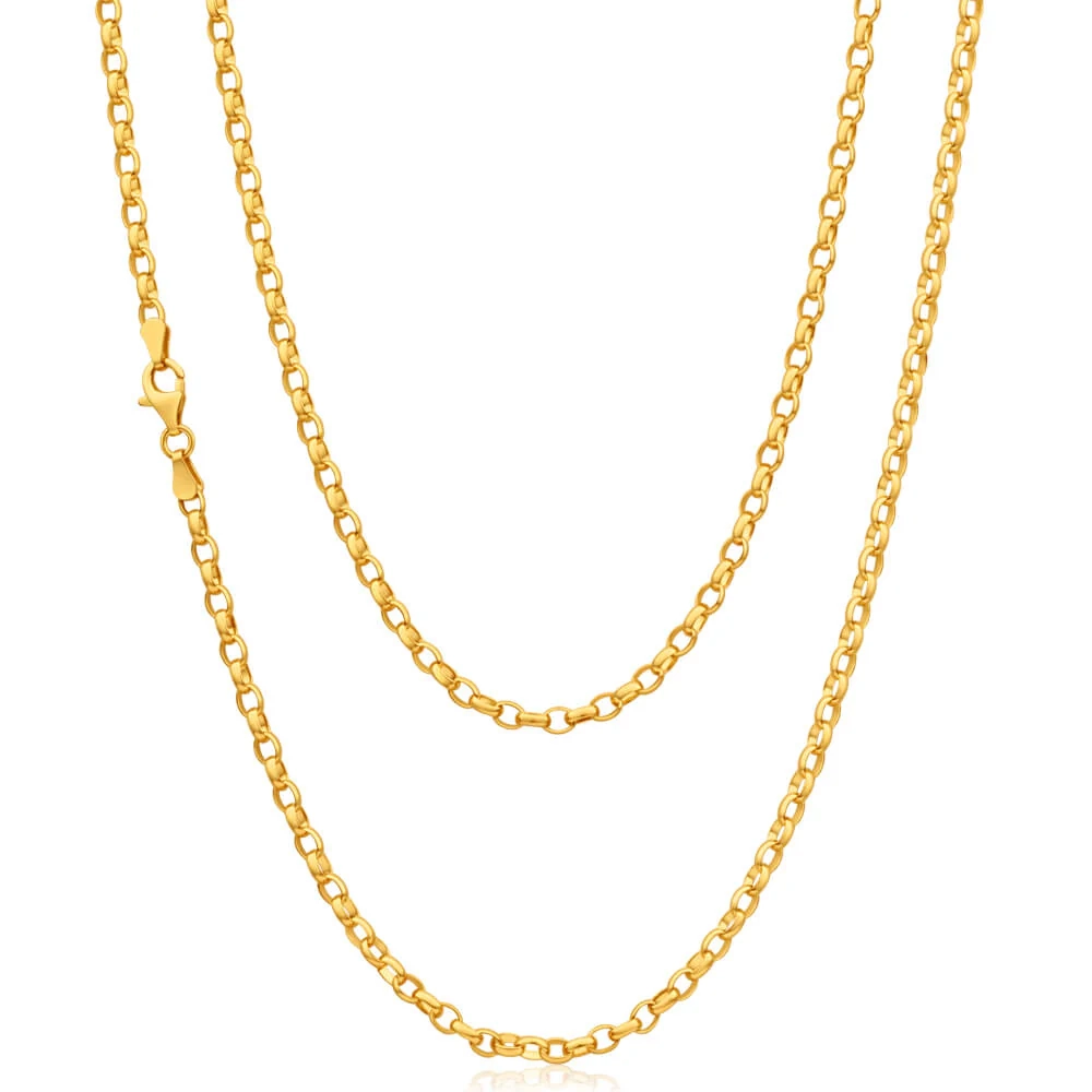 9ct Elegant Yellow Gold Belcher Chain – Shiels Jewellers