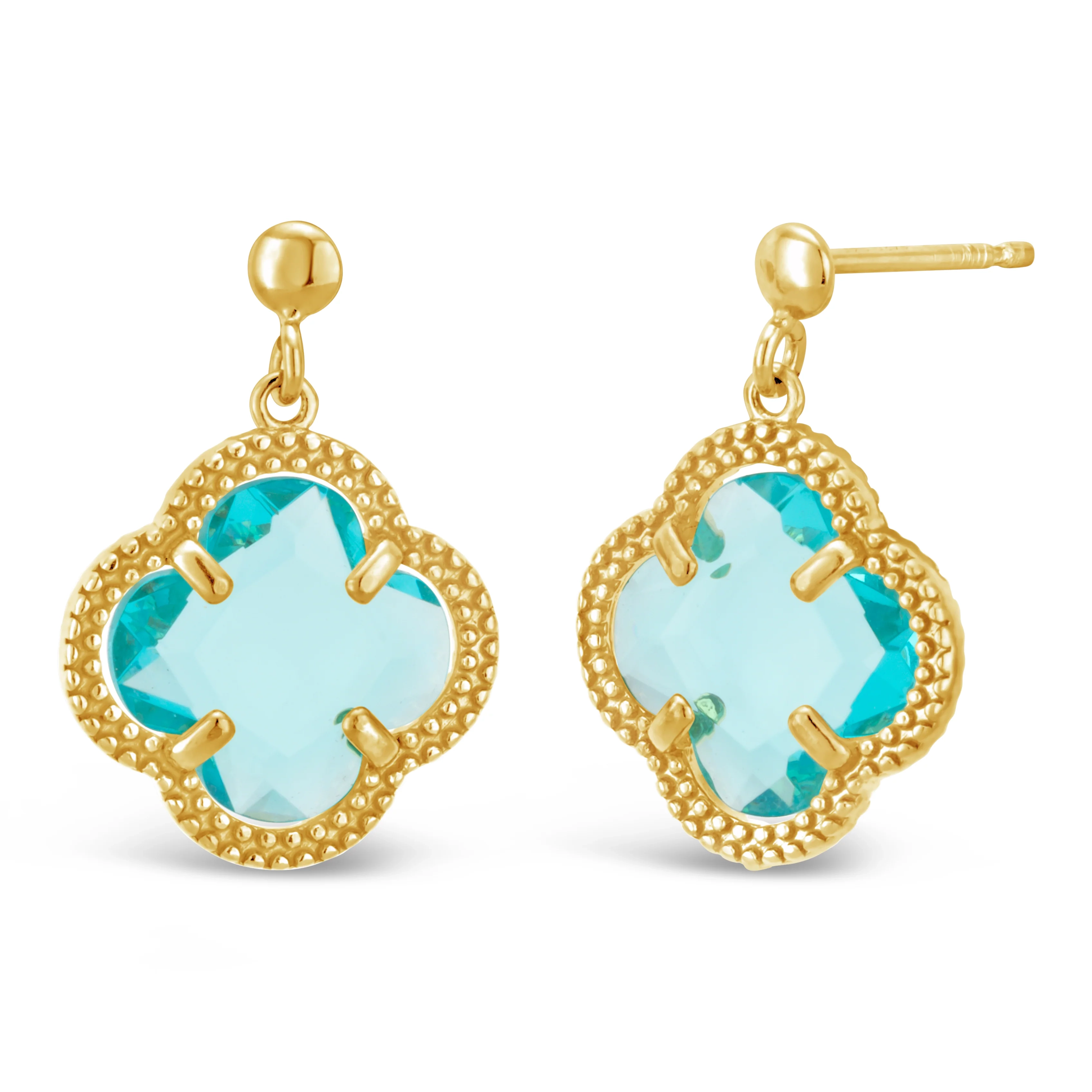 9ct Gold Filled Blue Coloured Stud Drop Earrings – Shiels Jewellers