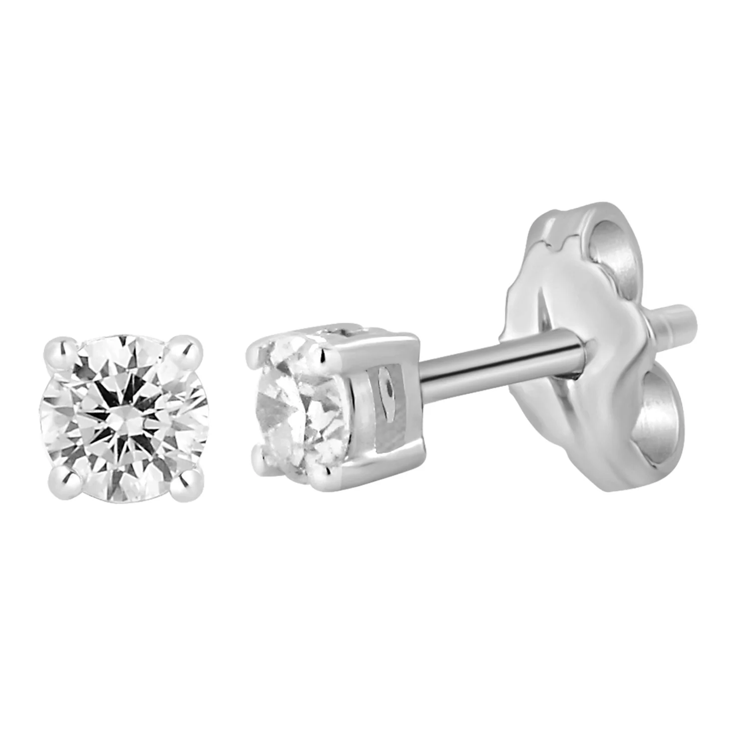 9ct White Gold 0.05 Carat Diamond Stud Earrings – Shiels Jewellers