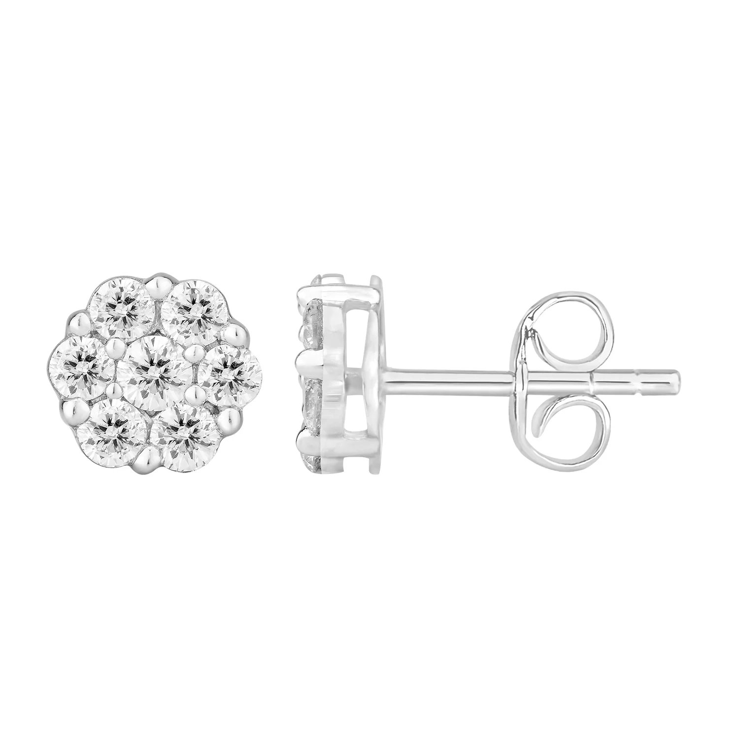 9ct White Gold 1/2 Carat Diamond Stud Earrings – Shiels Jewellers