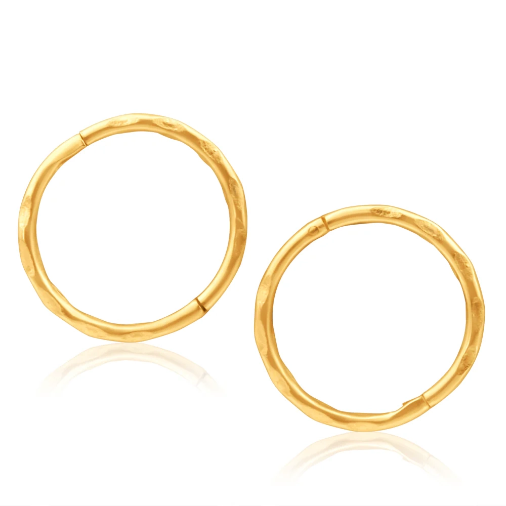 9ct Yellow Gold 10mm Faceted Sleepers Earrings – Shiels Jewellers