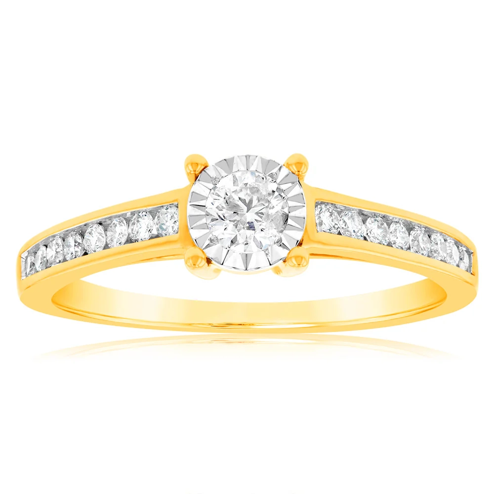 9ct Yellow Gold 1/3 Carat Diamond Solitaire Ring – Shiels Jewellers