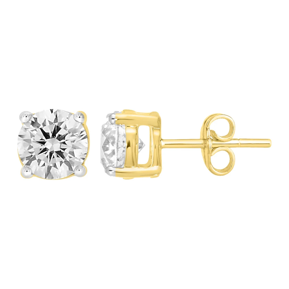 9ct Yellow Gold 2.00 Carat Diamond Stud Earrings – Shiels Jewellers