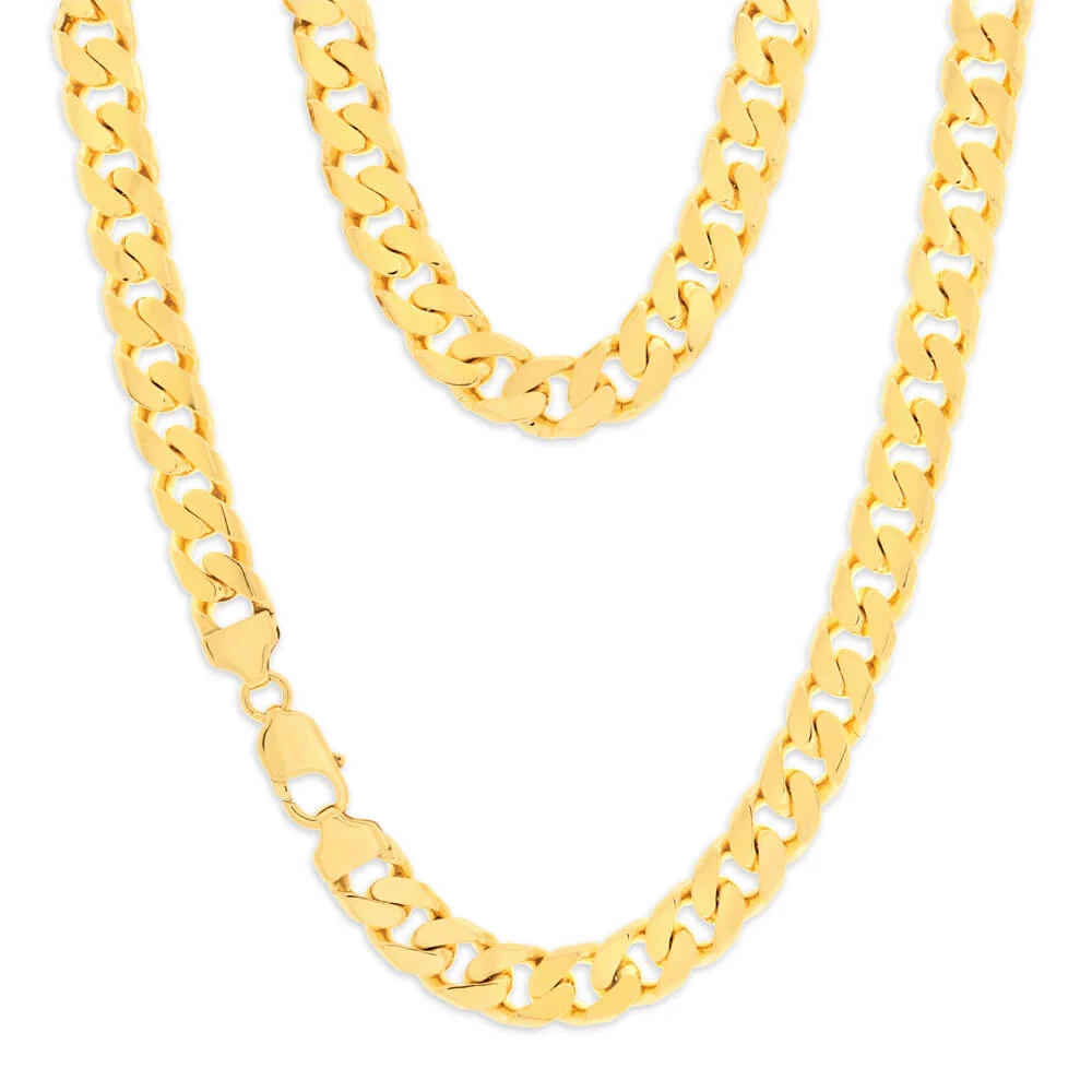 9ct Yellow Gold 350 Gauge 55cm Curb Chain – Shiels Jewellers