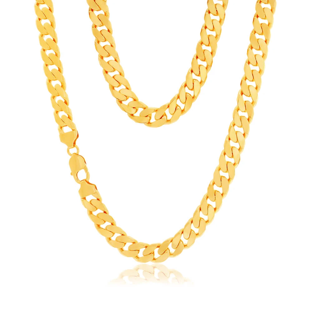 9ct Yellow Gold 350 Gauge 60cm Curb Chain – Shiels Jewellers