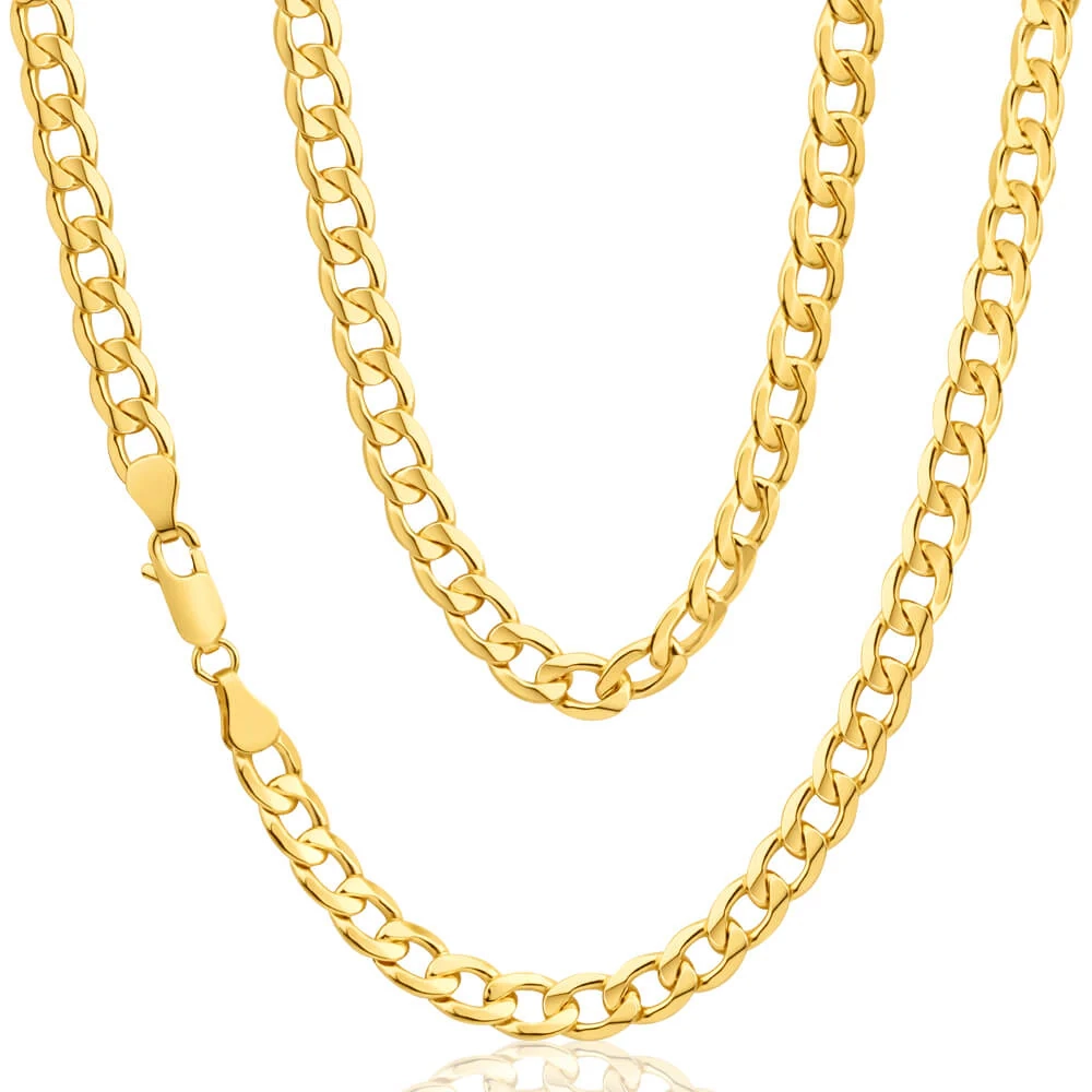 9ct Yellow Gold Copper Filled Curb Chain – Shiels Jewellers