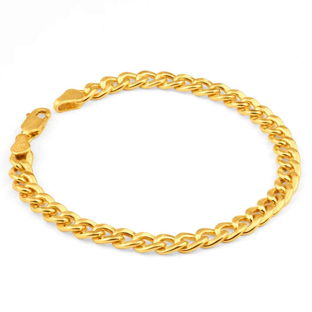 9ct Yellow Gold Copperfilled 19cm Curb Bracelet 150Gauge – Shiels Jewellers